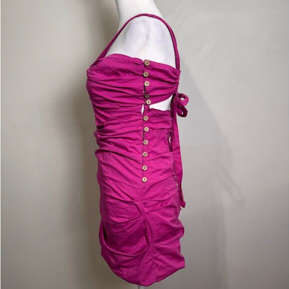 Free People Who Is She Mini Dress - Size L - Picture 6 of 8